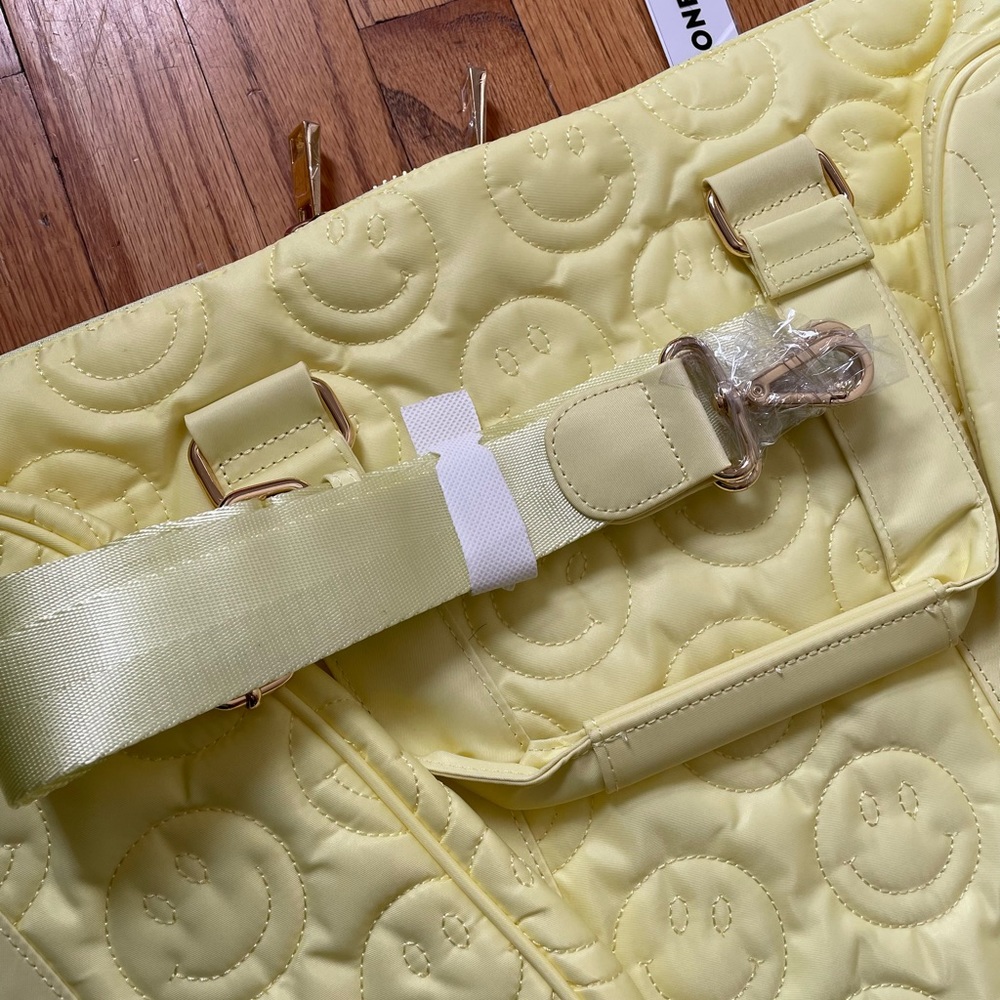 Stoney Clover BE HAPPY Smiley Duffle - New with sealed zippers & sealed straps